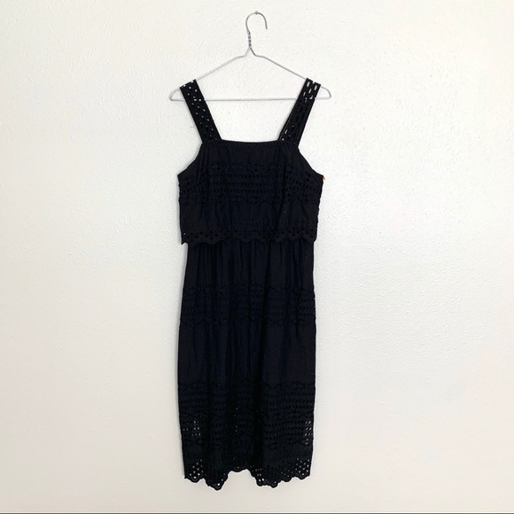 J. Crew Black Eyelet Midi Dress - Picture 4 of 8